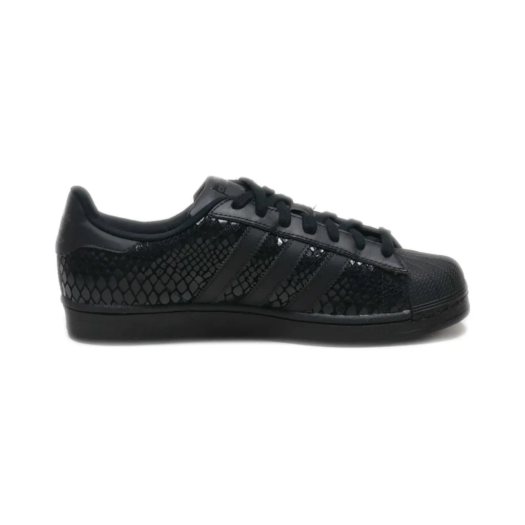 Adidas Superstar Low-Top Sneakers Leather Black Colour For Men