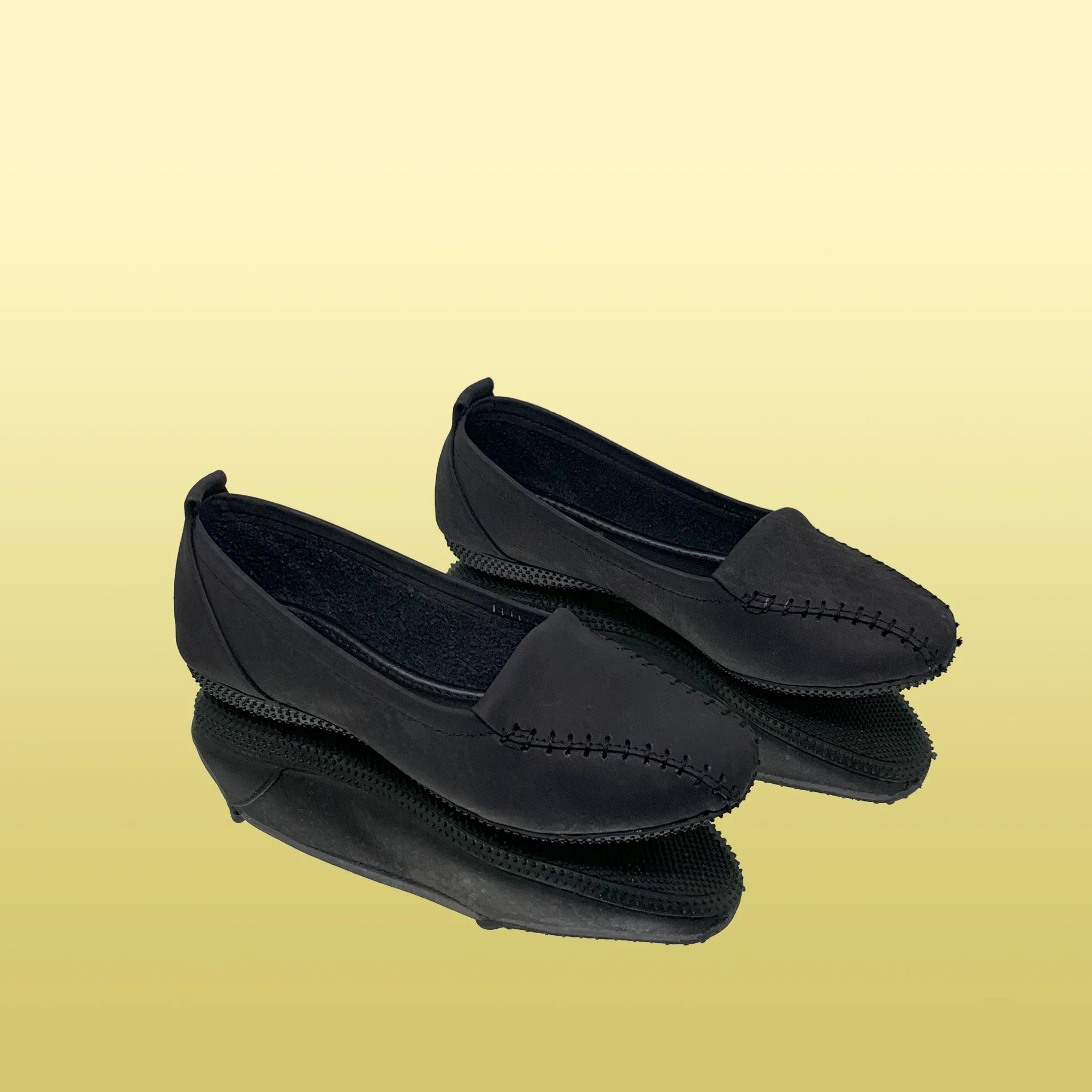 Black Nubuck Leather Loafers