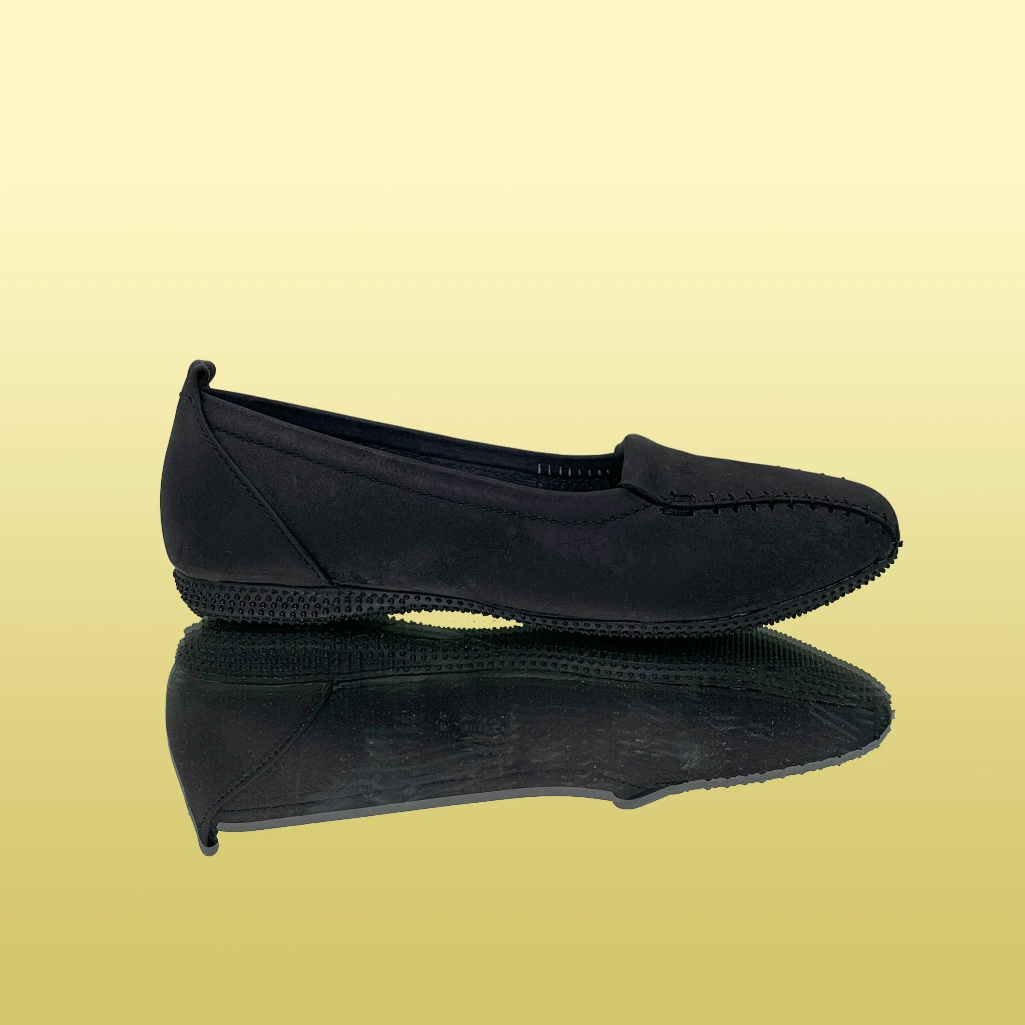 Black Nubuck Leather Loafers