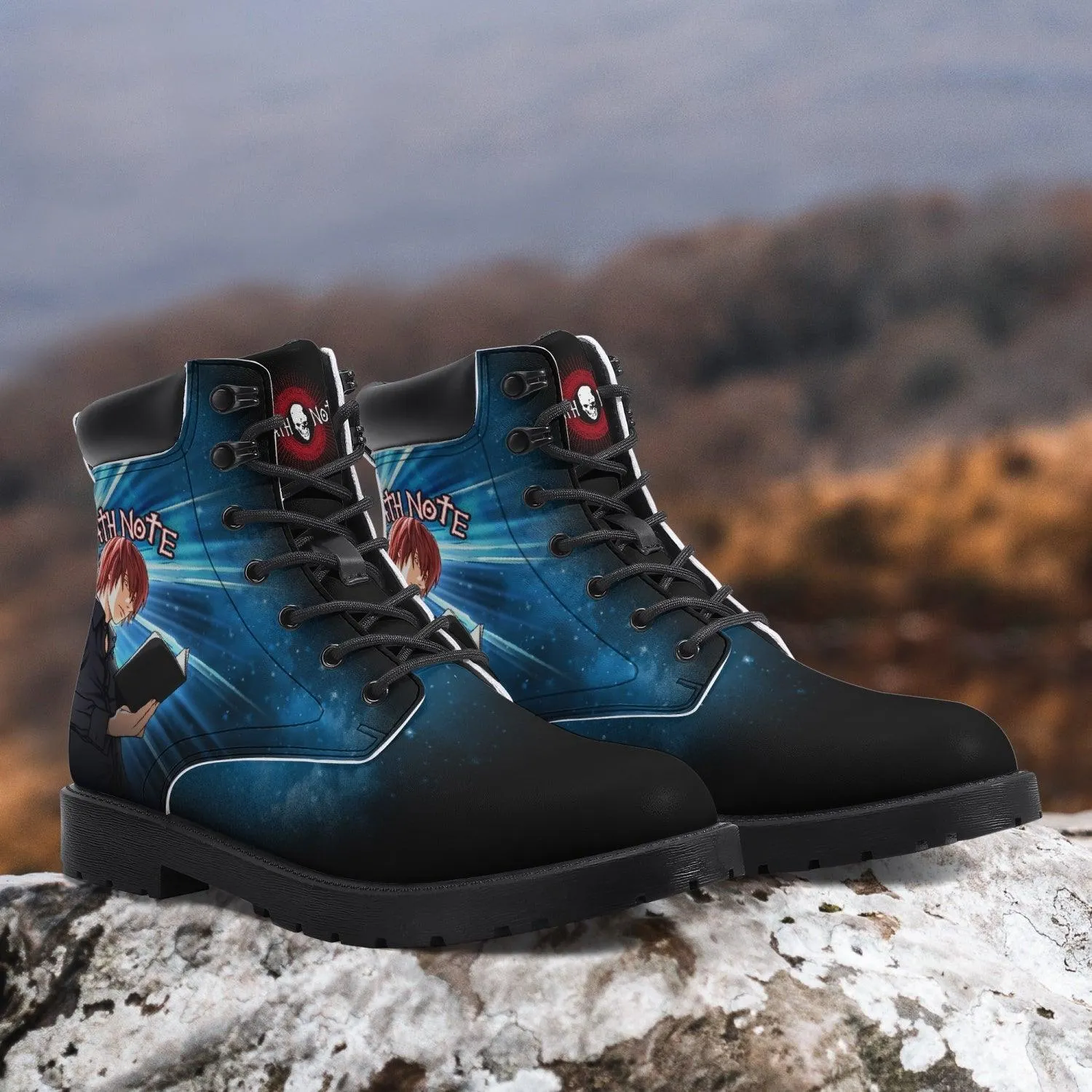 Death Note Light Yagami Blue Boots Anime Shoes