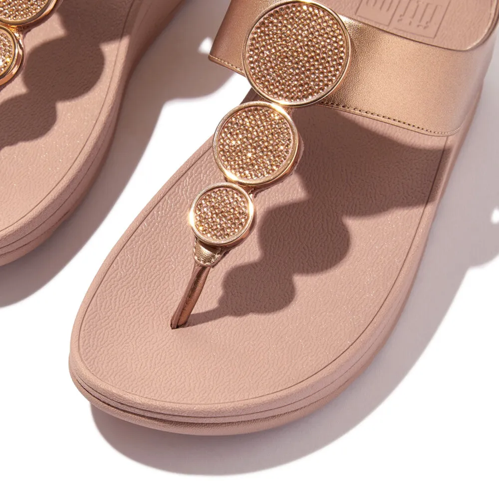 Fitflop Halo Bead Circle Metallic Toe Post Rose Gold