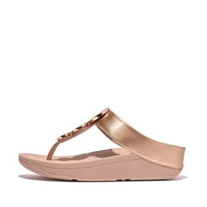 Fitflop Halo Bead Circle Metallic Toe Post Rose Gold