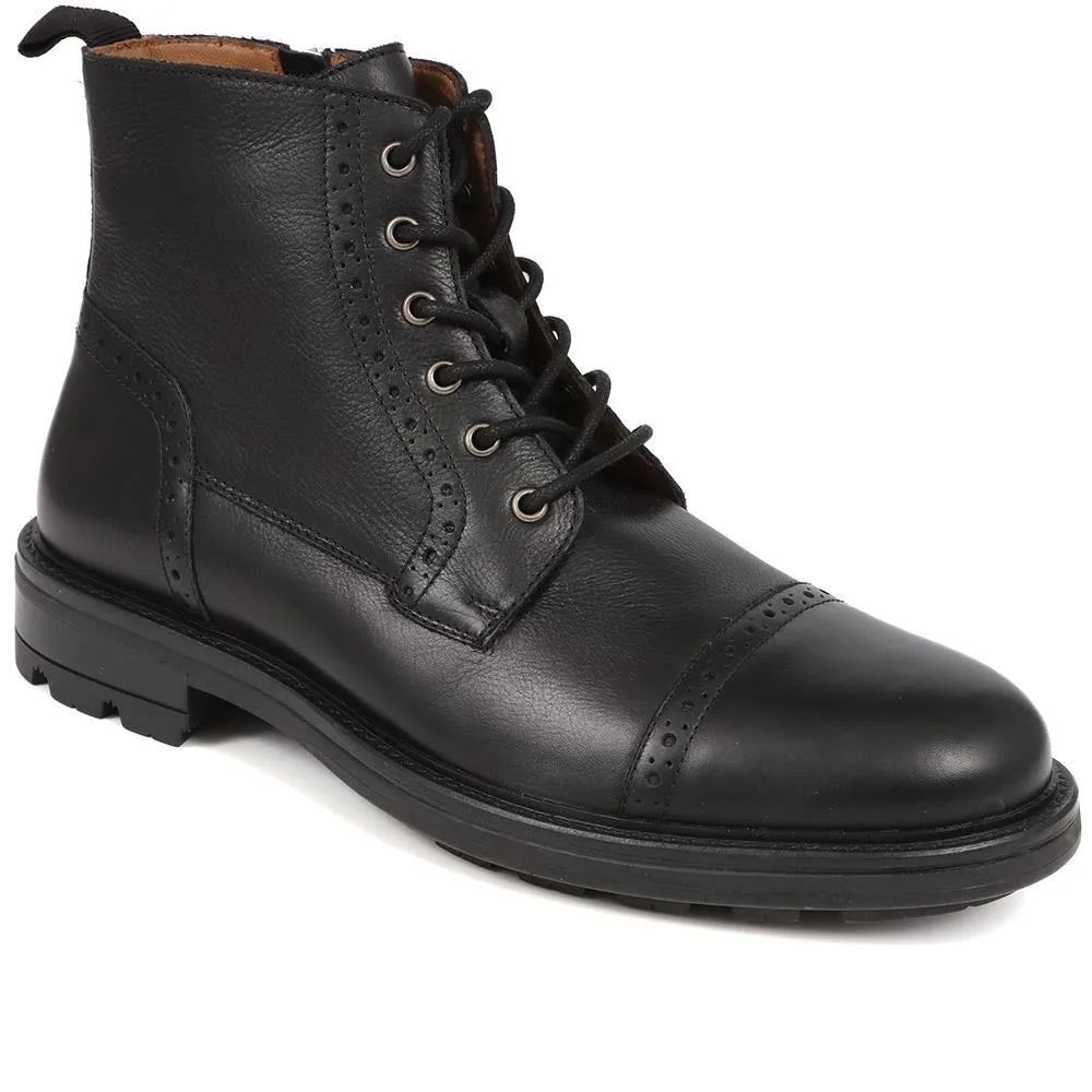 Guiseley Leather Lace-Up Boots  - GUISELEY / 325 927