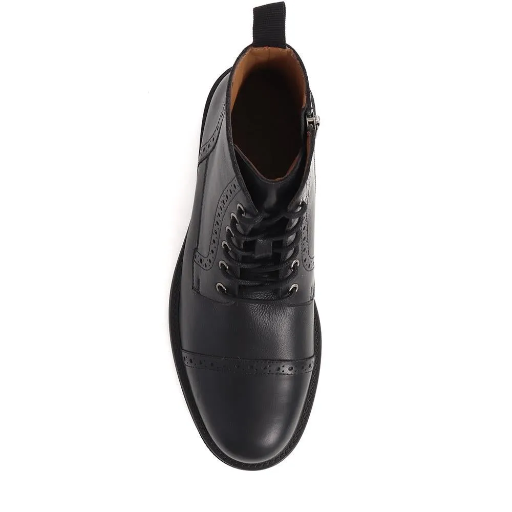 Guiseley Leather Lace-Up Boots  - GUISELEY / 325 927