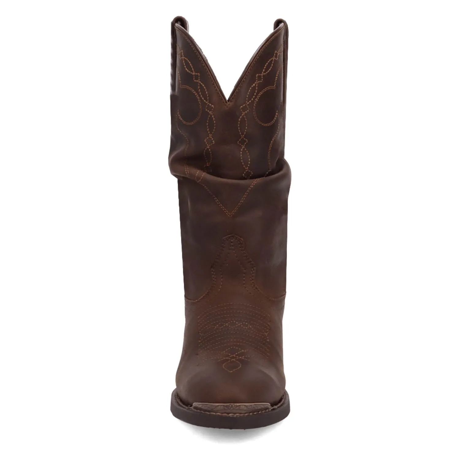 Laredo Womens Lazy River Brown Leather Cowboy Boots