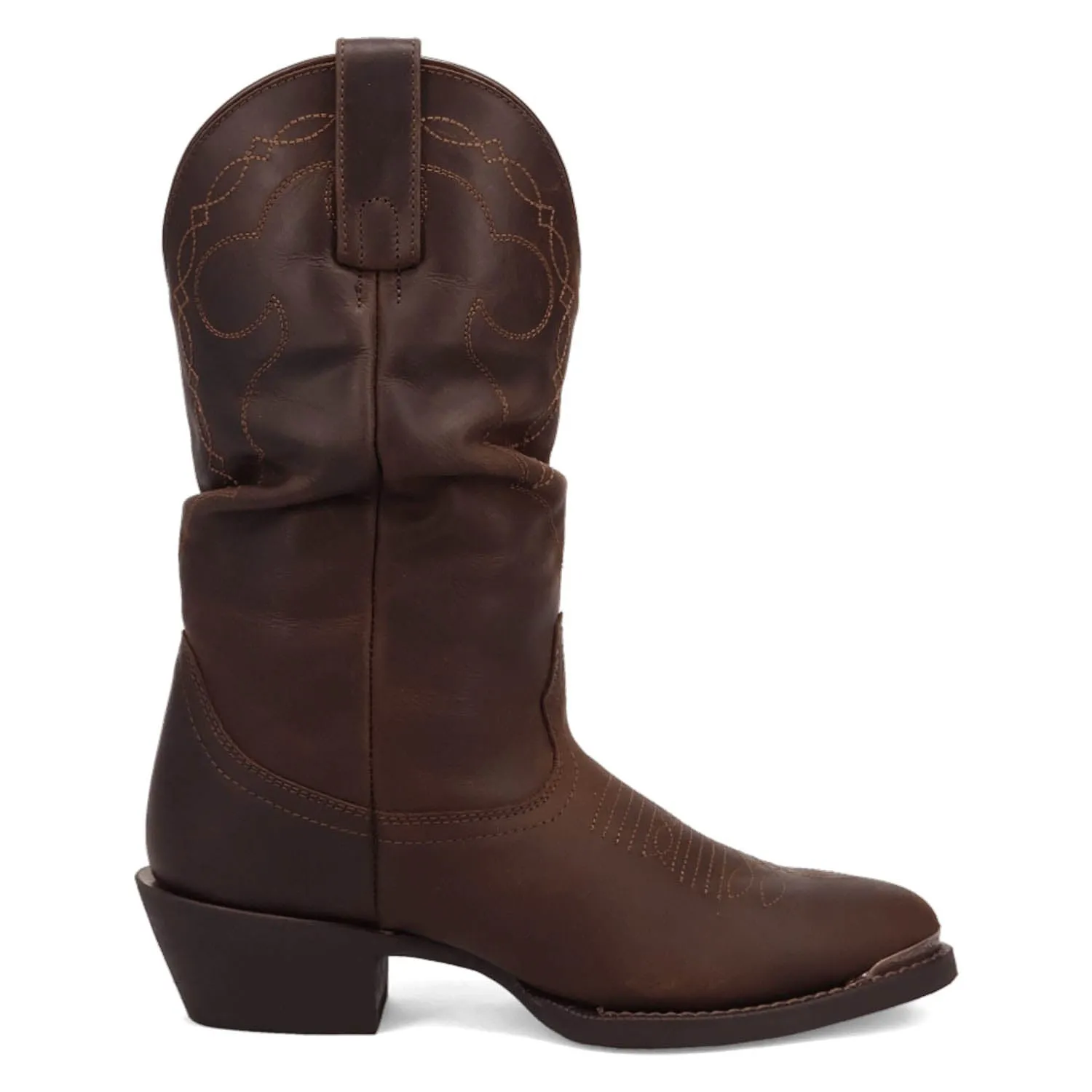 Laredo Womens Lazy River Brown Leather Cowboy Boots
