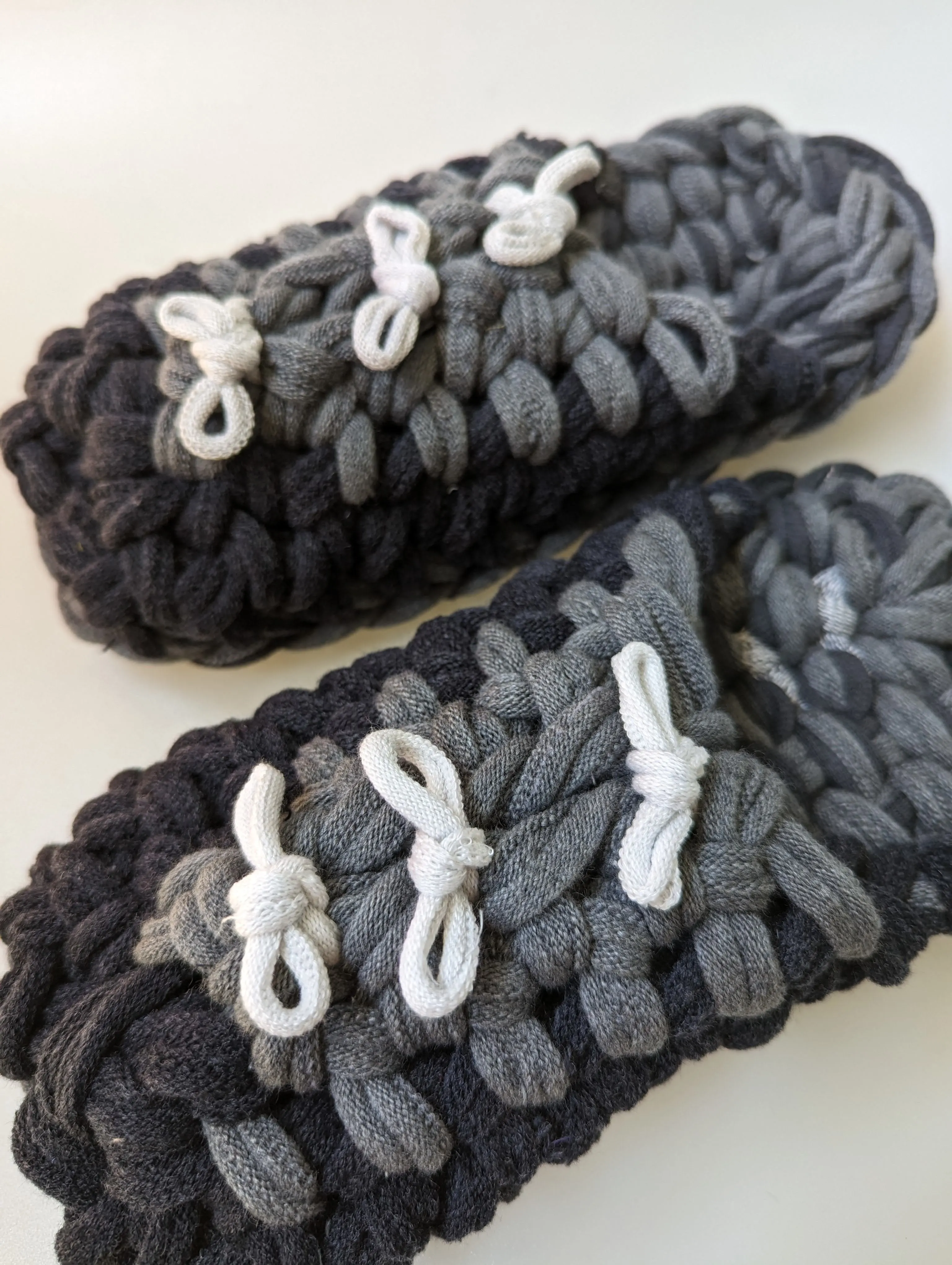 Large | Knit up-cycle slippers 2023-L21 [Large]