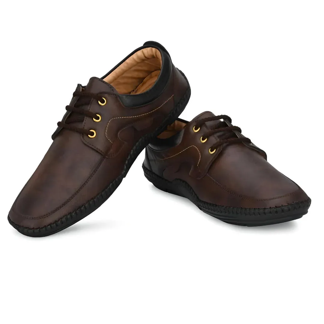 Loafers for Men, Rising Wolf Daily Wear Mens Loafers Brown Color