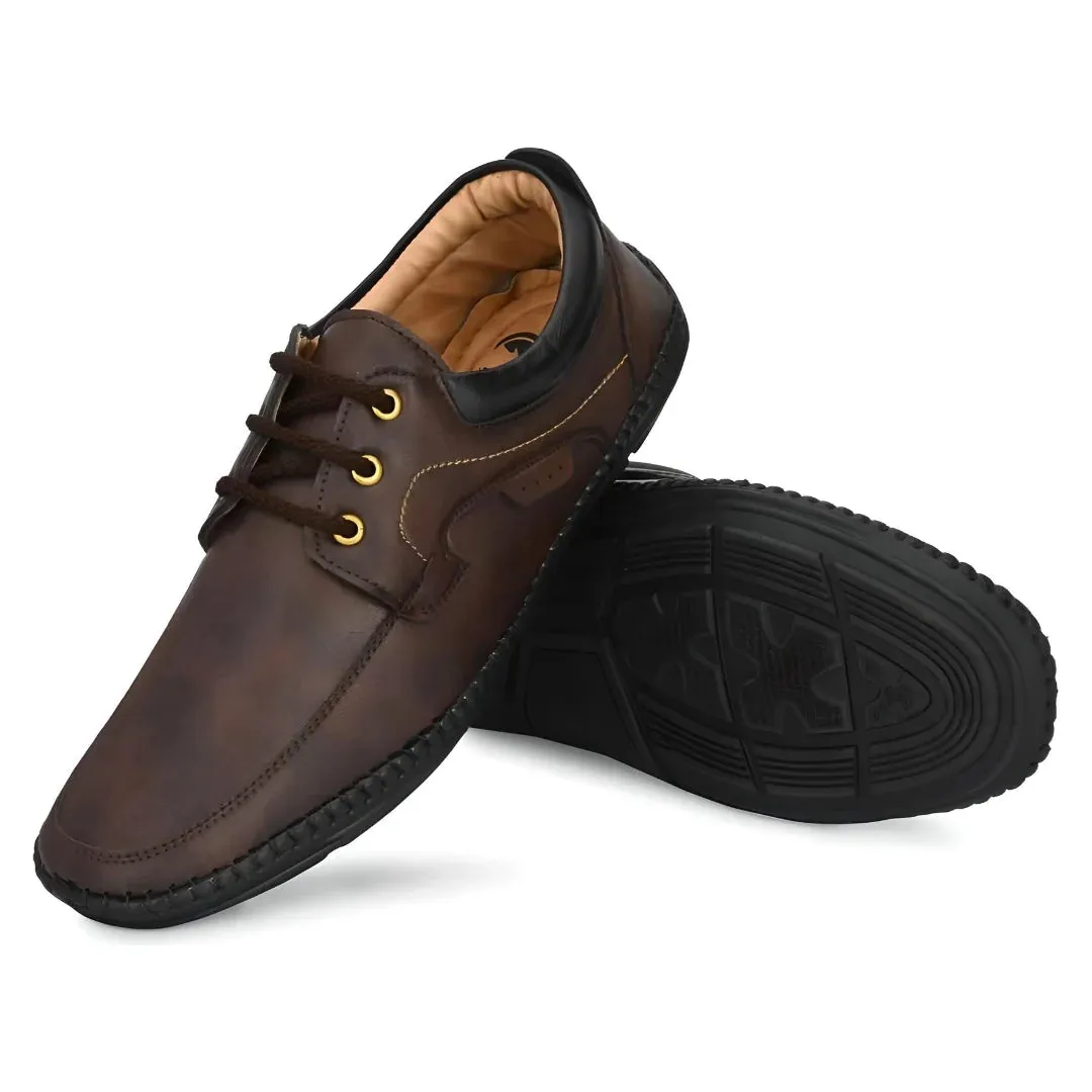 Loafers for Men, Rising Wolf Daily Wear Mens Loafers Brown Color