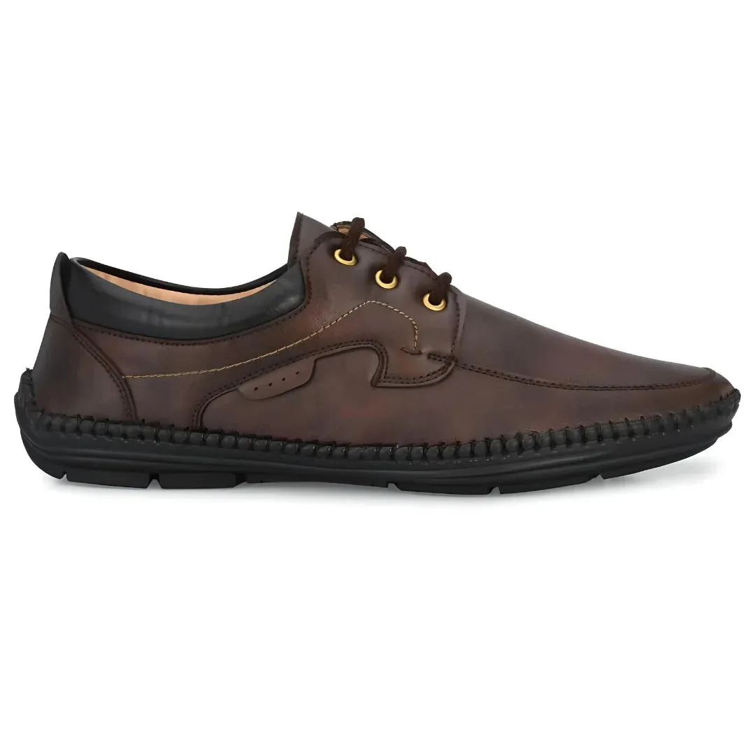 Loafers for Men, Rising Wolf Daily Wear Mens Loafers Brown Color