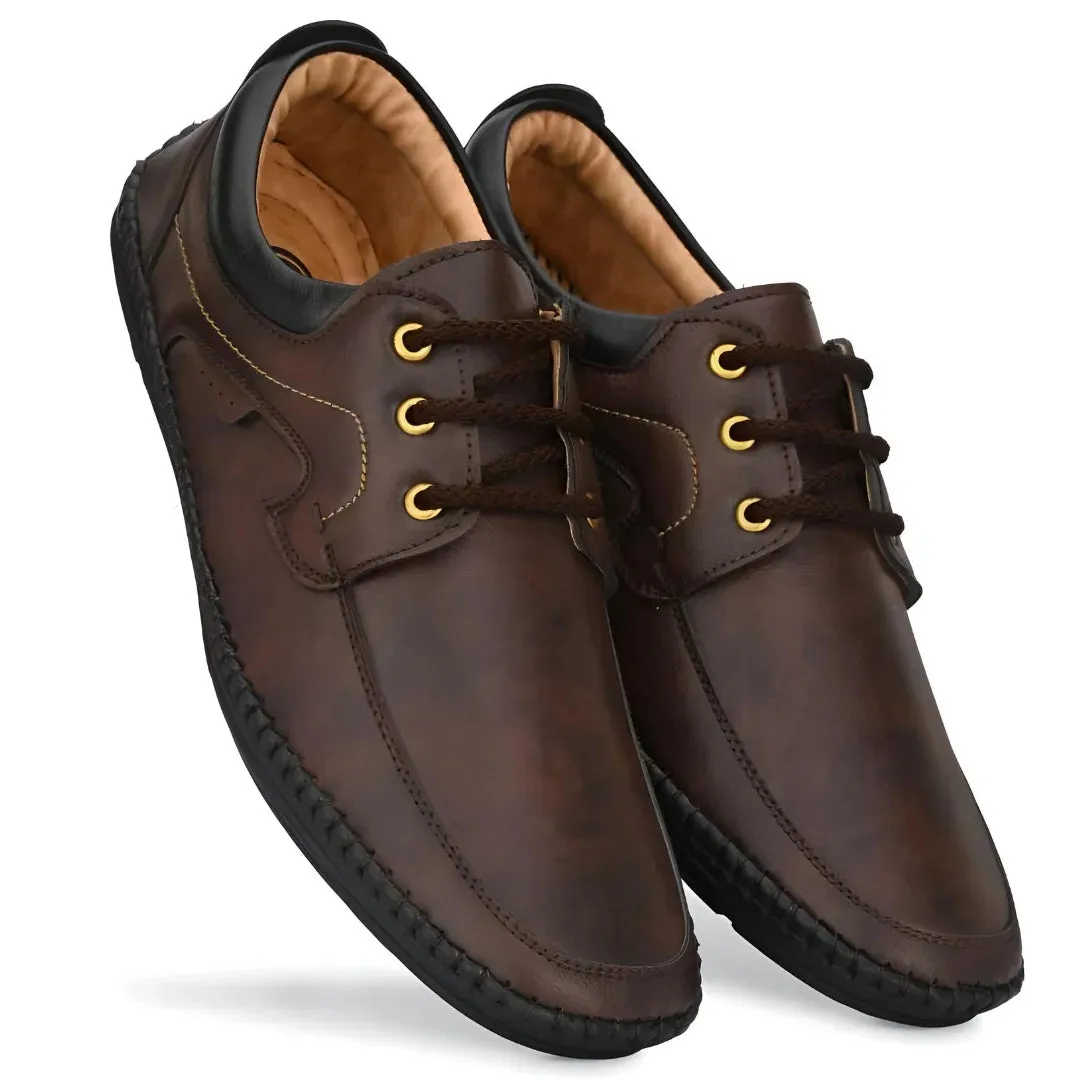 Loafers for Men, Rising Wolf Daily Wear Mens Loafers Brown Color