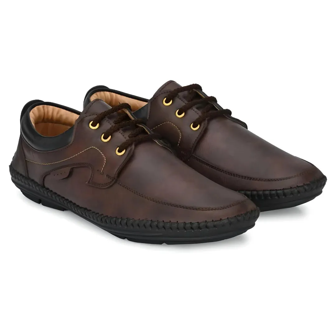 Loafers for Men, Rising Wolf Daily Wear Mens Loafers Brown Color