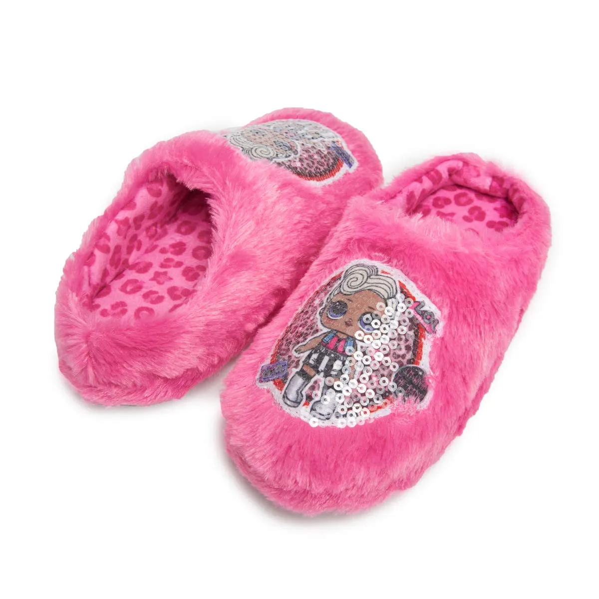 L.O.L. Surprise! Girls Slippers, Sequins Patch Clog Slip-On, Little Girl Slipper, Pink, 13 Little Kid