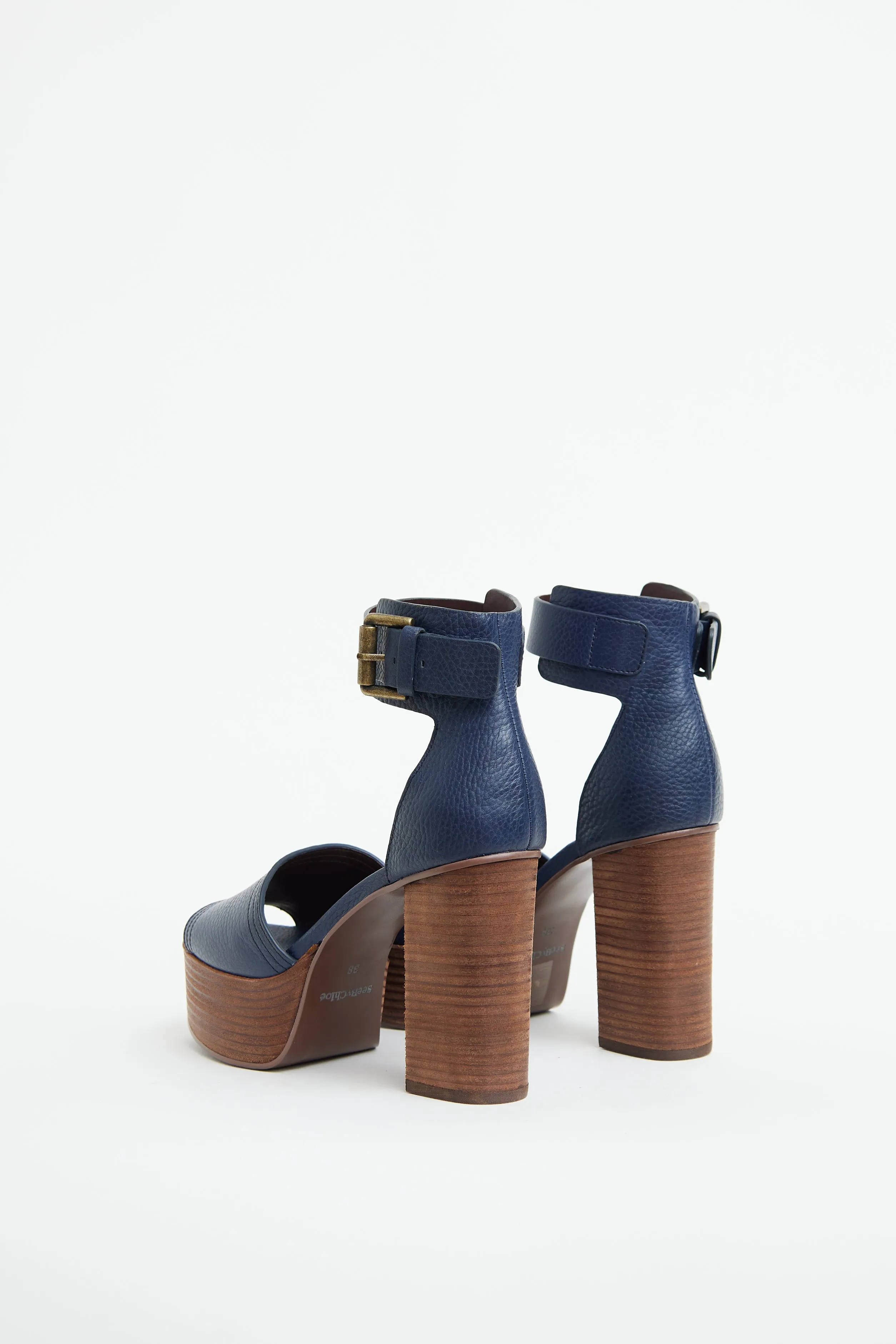 Navy & Brown Platform Sandal