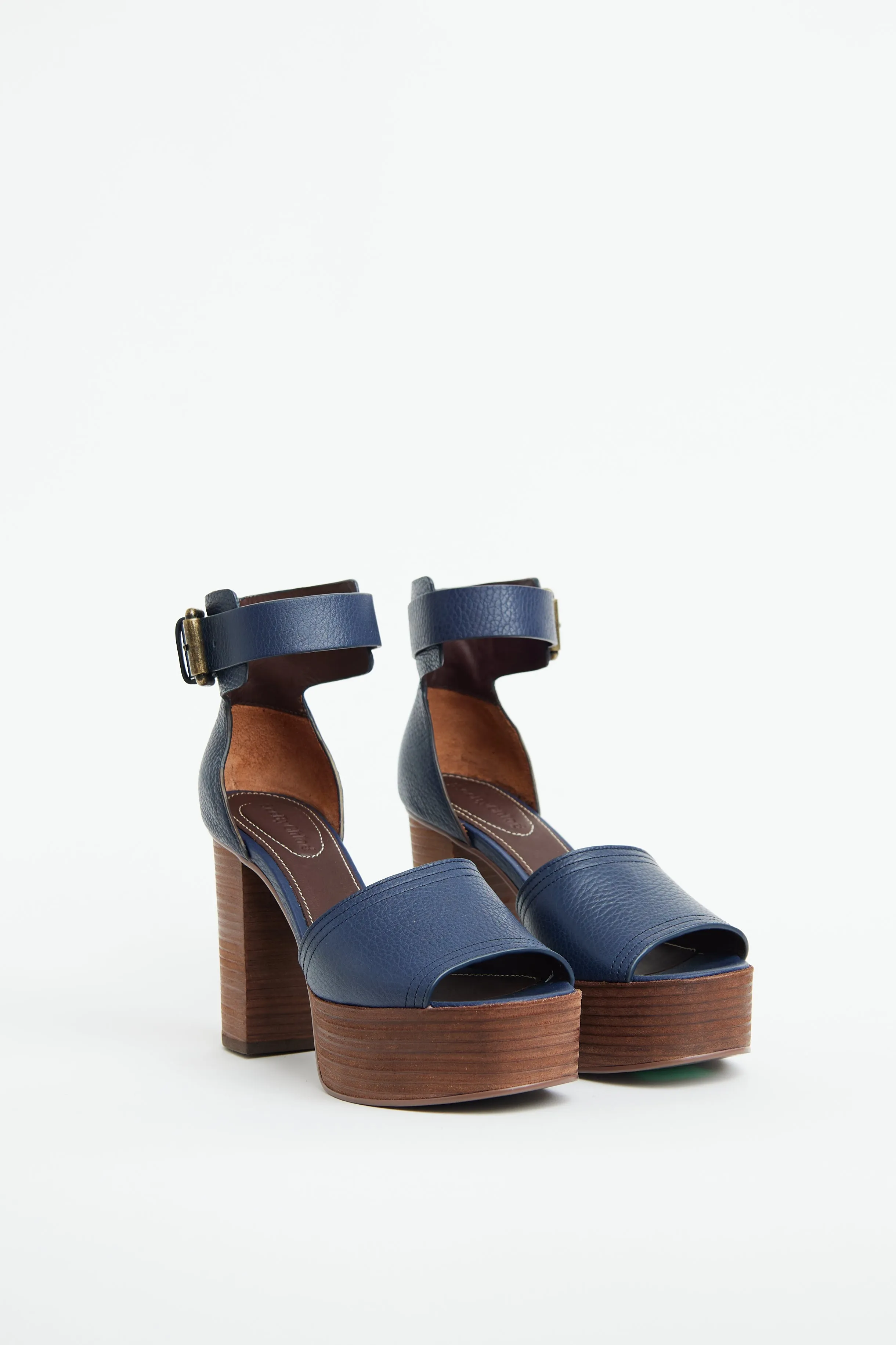 Navy & Brown Platform Sandal