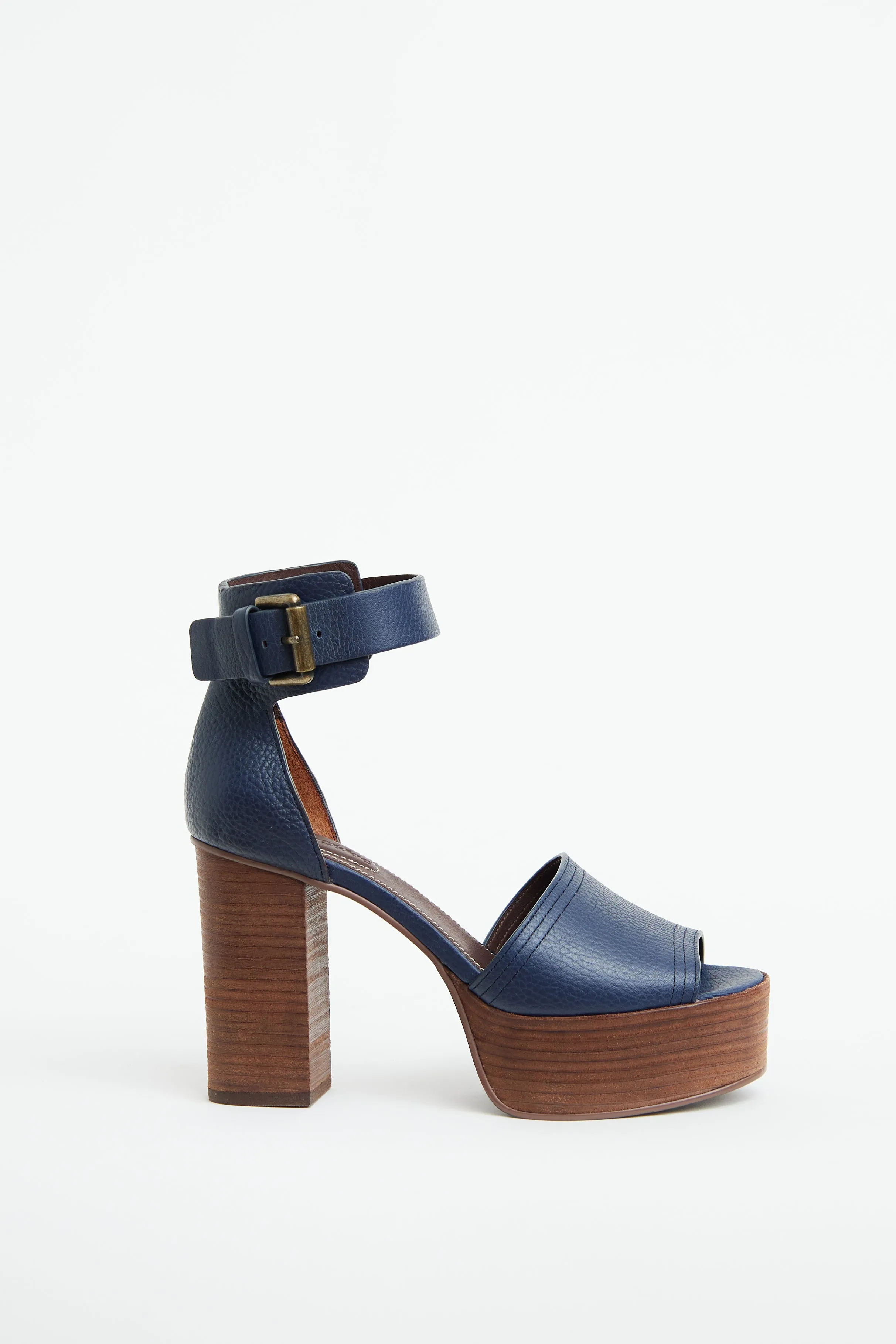 Navy & Brown Platform Sandal
