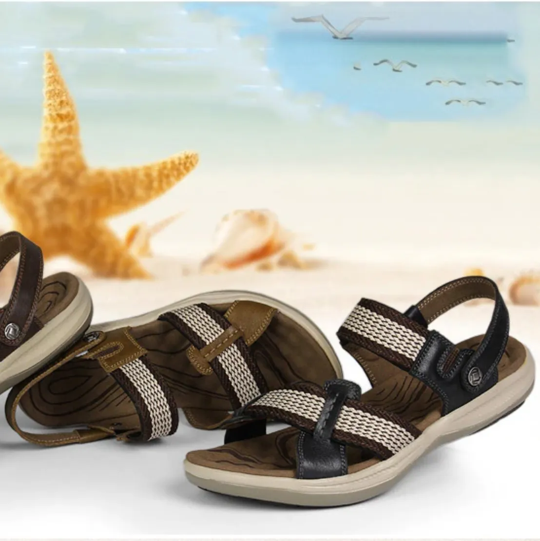 OCW Orthopedic Sandals Women Arch Support Leather Elastic Strap Comfy Summer