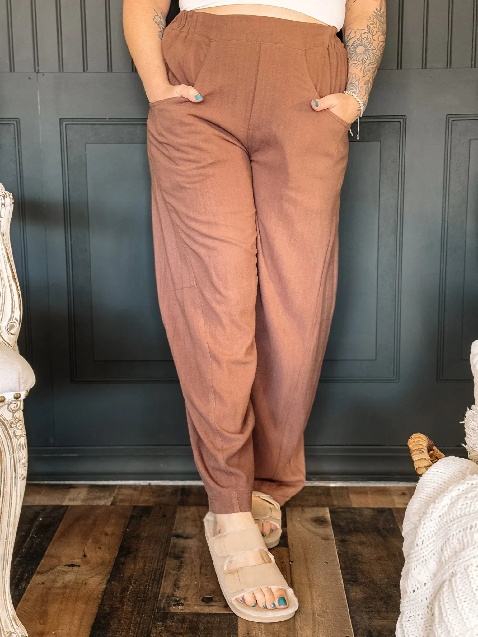 Reef Ojai Two Bar Cozy Slippers - Tan