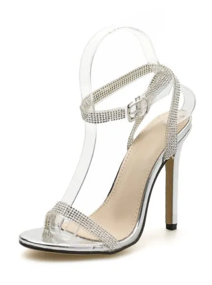 Rhinestones Elegant Heeled Sandals
