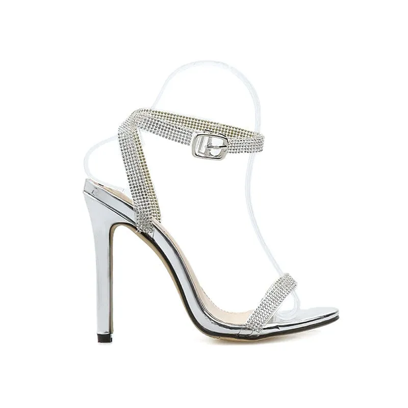 Rhinestones Elegant Heeled Sandals