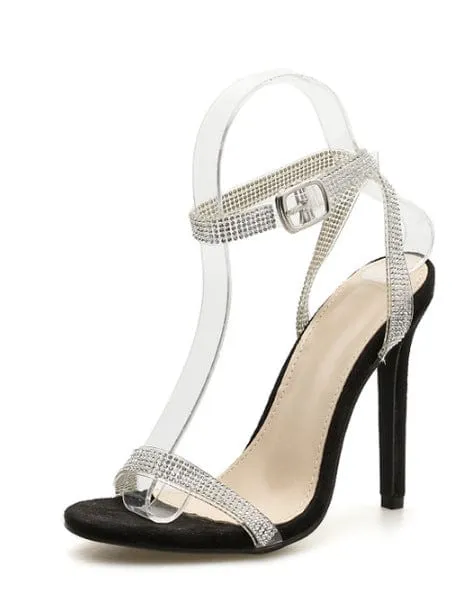 Rhinestones Elegant Heeled Sandals