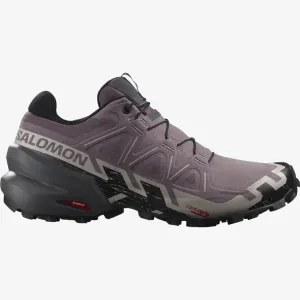 Salomon Women's Speedcross 6 Trail Runners- Moonscape/ Black
