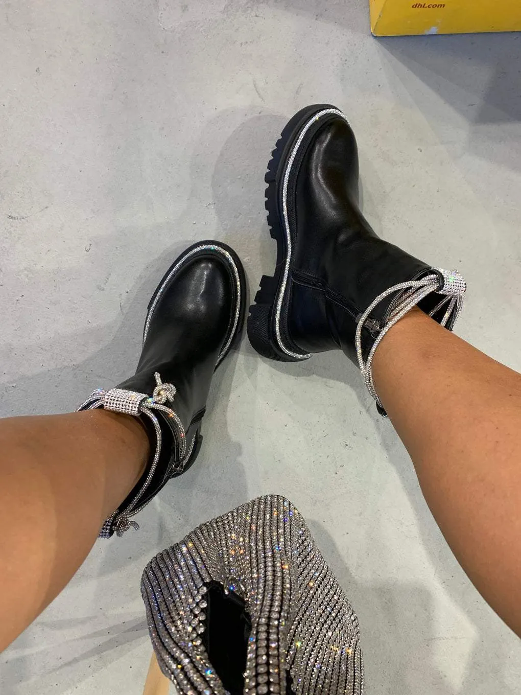 Simple stylish leather boots