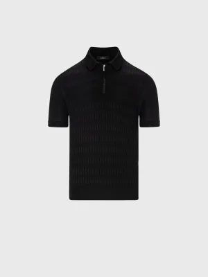 Zipped Polo with Crocodile Details